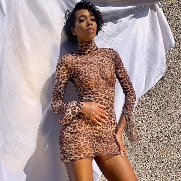 MINI CHEETAH DRESS - Picture 1 of 7